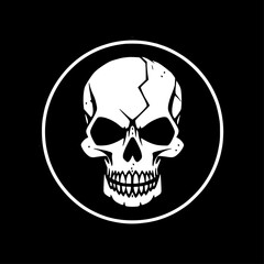 Skull | Minimalist and Simple Silhouette - Vector illustration