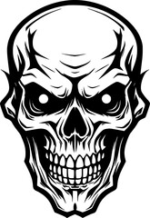 Fototapeta premium Skull - Minimalist and Flat Logo - Vector illustration