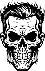 Skull | Minimalist and Simple Silhouette - Vector illustration
