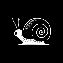 Snail | Minimalist and Simple Silhouette - Vector illustration