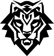 Tiger - Minimalist and Flat Logo - Vector illustration