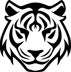 Tiger - Minimalist and Flat Logo - Vector illustration