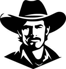 Western | Black and White Vector illustration