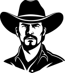 Fototapeta premium Western - Black and White Isolated Icon - Vector illustration