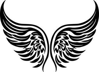 Wings | Minimalist and Simple Silhouette - Vector illustration