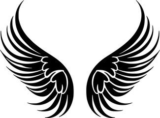 Angel Wings - Minimalist and Flat Logo - Vector illustration