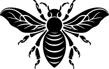 Bee - High Quality Vector Logo - Vector illustration ideal for T-shirt graphic