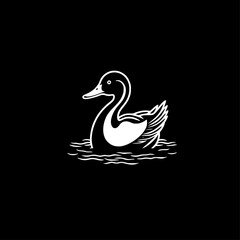 Duck | Minimalist and Simple Silhouette - Vector illustration