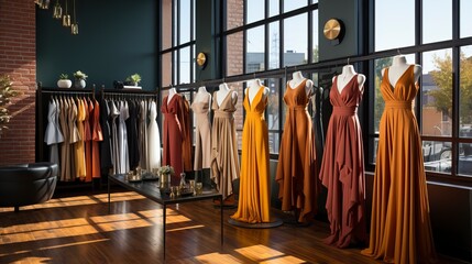 Naklejka premium A chic boutique showcasing the latest fashion trends.
