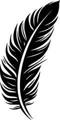 Obraz premium Feather | Minimalist and Simple Silhouette - Vector illustration