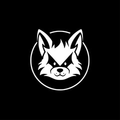 Fox | Black and White Vector illustration