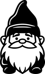 Gnome - Minimalist and Flat Logo - Vector illustration
