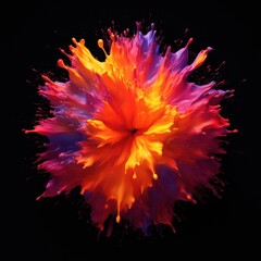 Bright glowing explosion.