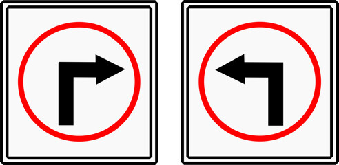 sharp turns to the right and left