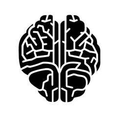 cerebral cortex, brain vector icon