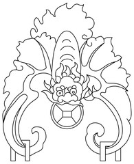 Luxury festive Chinese oriental traditional culture premium classical decoration red gold line art design vector illustration. Covers, greeting cards, logos, packaging, posters, backgrounds -Greeting