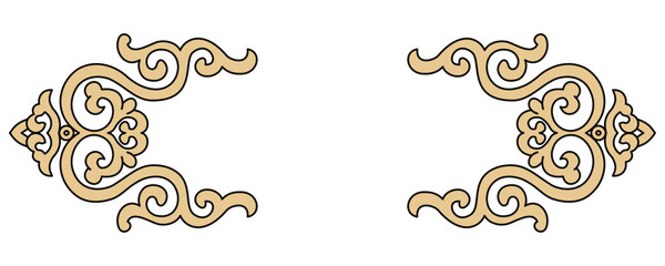 Luxury festive Chinese oriental traditional culture premium classical decoration red gold line art design vector illustration. Covers, greeting cards, logos, packaging, posters, backgrounds -Greeting