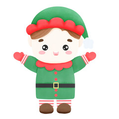 Elf wearing green clothes