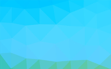 Light Blue, Green vector abstract mosaic backdrop. Colorful illustration in Origami style with gradient. Completely new design for your business.