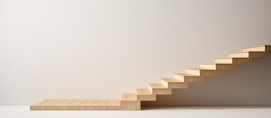 Simple wood stairs in spacious area