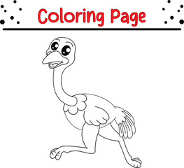 Bird coloring page for children.