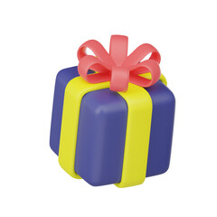 Gift box 3d icons are used for New Year's, Christmas, or birthday celebrations as a surprise.3d render.
