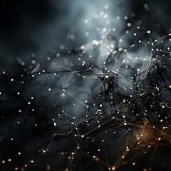 Fototapeta premium Black wires and network background