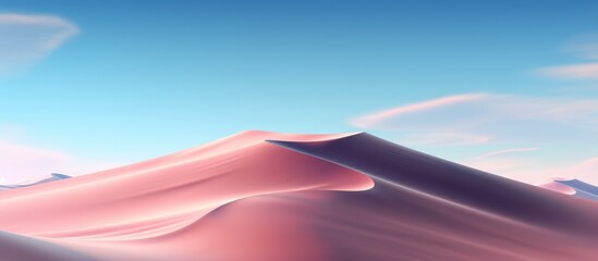 Pastel sand dunes with contrasting sky Minimal abstract backdrop creation