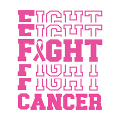 Fight Cancer Breast Cancer T Shirt Design