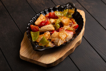 Tauk sai - Traditional Uzbek and Central Asia cuisine concept. Food recipe. Close up.