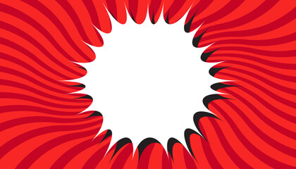 Cartoon comic background, Pop art red comics book cartoon. comic background with dot pattern halftone abstract. Vector halftone illustration. Vintage backdrop for comic superhero text, speech bubble, 