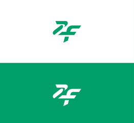 ZF, FZ letter logo design template elements. Modern abstract digital alphabet letter logo.
