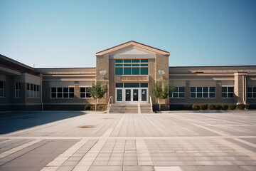 Exterior view of the school building,