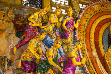 Gangaramaya Buddhist Temple in Colombo - obrazy, fototapety, plakaty