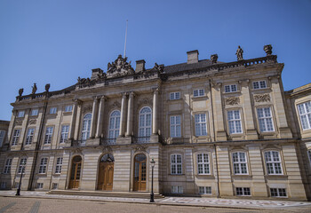 Fototapeta na wymiar Amalienborg Palace, Copenhagen, Denmark