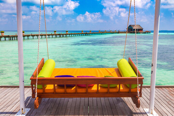 Swing at luxury tropical resort