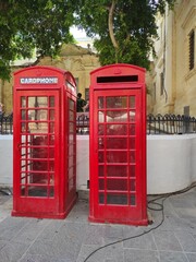 Malte, double cabine téléphonique rouge anglaise