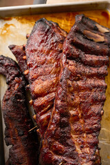 bbq ribs with sauce dry rub