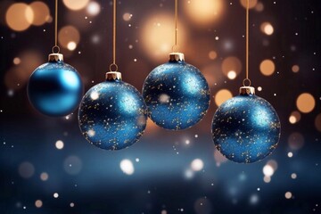 Fototapeta na wymiar Christmas balls Motion blur effect. Happy New Year and Merry Christmas