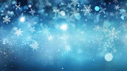 Blue and Azure Winter Wonderland Background