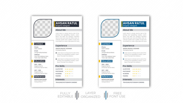 Clean and Contemporary Portfolio CV