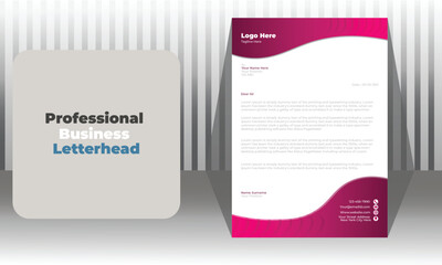 Creative and modern business letter head design template mockup