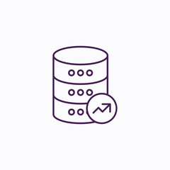 Database Performance and Optimization Icon - Speedometer Symbol for Performance Monitoring and Database Efficiency - Vector Illustration for Data Speed and Performance Metrics