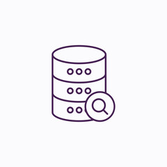 Database Search and Data Retrieval - Search Engine Icon for Database Management and Information Retrieval