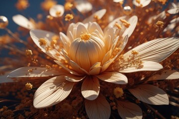 lotus flower and  on the portrait background 