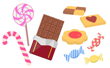 チョコとクッキーとキャンディーのお菓子