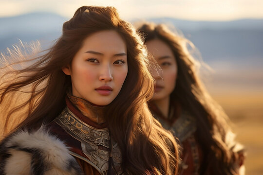 Genghis Khan and his Family Ancient Mongolian Girl Woman Mongol Empire Asian Conqueror China Yuan Dynasty Grassland Nomads Nomadic Tribes Castle War App Online Games TV Drama Movie Wuxia Jin Yong	