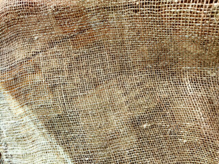 Background and texture of jute fabric. Abstract pattern, frame, space for text, copy space