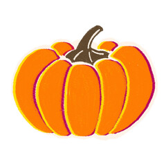 Risograph pumpkin drawing 