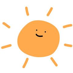 cute sun smile icon
